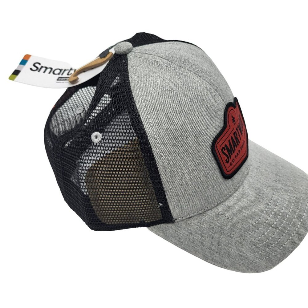 Smartwool Truckers Hat Front Logo Snapback Mesh Grey Unisex Adult One Size - Picture 2 of 16